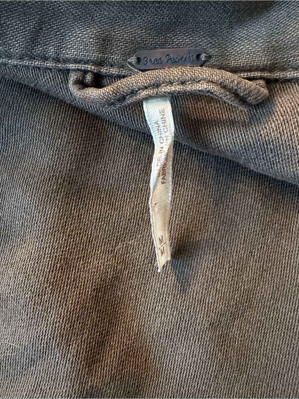 Free People Olive Lace-Up Sleeve Utility Jacket - Picture 3 of 5